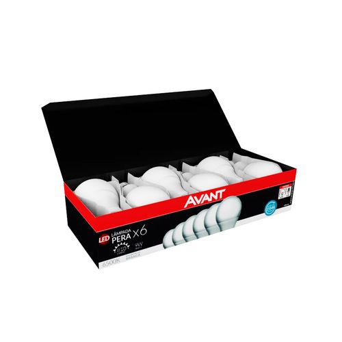 Pack-Lampada-Avant-Led-Bulbo-9W-6500K-Com-6-Pecas Pack-Lampada-Avant-Led-Bulbo-9W-6500K-Com-6-Pecas