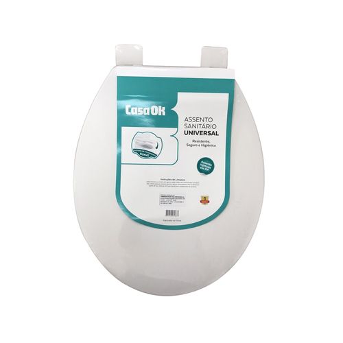Assento-Sanitario-Casa-Ok-Universal-Branco-Tc613 Assento-Sanitario-Casa-Ok-Universal-Branco-Tc613