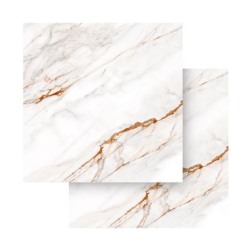 Piso Cerâmico Supreme 75X75 Calacata Iron Acetinado Retificado 875007 - LD Piso Cerâmico Supreme 75X75 Calacata Iron Acetinado Retificado 875007 - LD