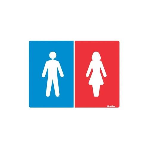 Placa Sinalize 15X20 220 AS Sanitário Masculino/Feminino Placa Sinalize 15X20 220 AS Sanitário Masculino/Feminino