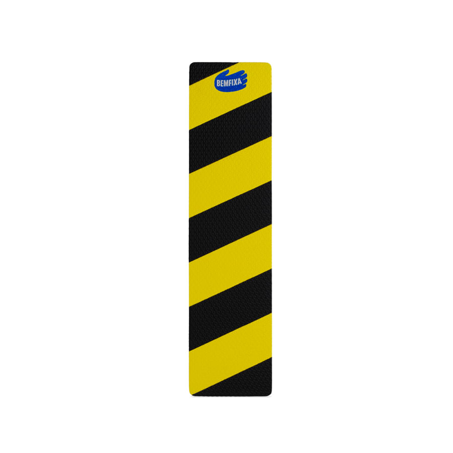 Manta Bemfixa Protetor para Porta e Estacionamento 60x15cm Preto e Amarelo 5444