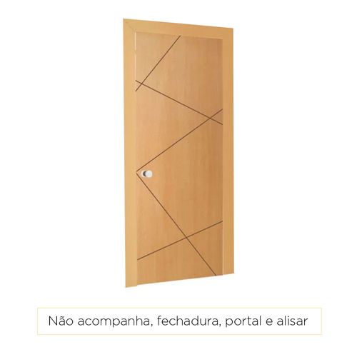 Porta Randa 80x210Cm Contemporanea 3 Sólida Ipê - Madeira Porta Randa 80x210Cm Contemporanea 3 Sólida Ipê - Madeira
