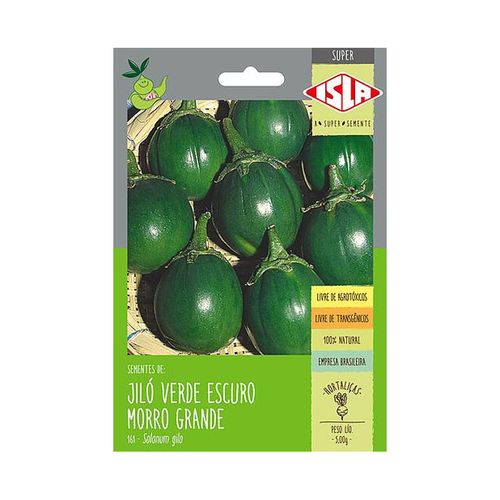 Semente Jilo Isla Morro Grande Verde Escuro 5Gr 5728 161.31 Semente Jilo Isla Morro Grande Verde Escuro 5Gr 5728 161.31
