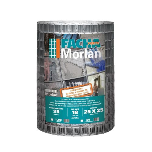 Tela Morlan Fachaforte 25X25X1Cm 24mmX0,50M Rolo 25M 2347 Tela Morlan Fachaforte 25X25X1Cm 24mmX0,50M Rolo 25M 2347