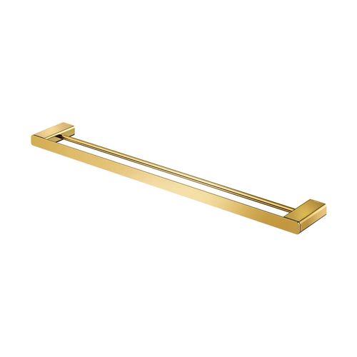 Porta Toalha Docol Bast Duplo Flat Ouro Polido 1013743 Porta Toalha Docol Bast Duplo Flat Ouro Polido 1013743