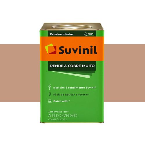 Tinta Suvinil Rende e Cobre Muito Fosco Flor de Anis 18 Litros 508426 Tinta Suvinil Rende e Cobre Muito Fosco Flor de Anis 18 Litros 508426