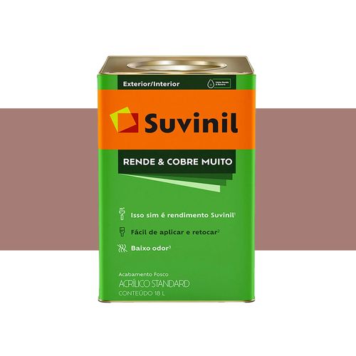 Tinta Suvinil Rende e Cobre Muito Fosco Tapecaria 18 Litros 50842732 Tinta Suvinil Rende e Cobre Muito Fosco Tapecaria 18 Litros 50842732